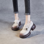 Ultra - Light And Comfortable Single - Shoe Metal - Buckle Loafers
