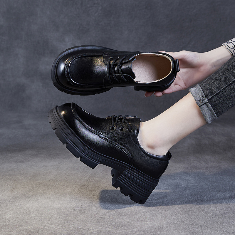 Genuine Leather British Height - Increasing Women's Loafers