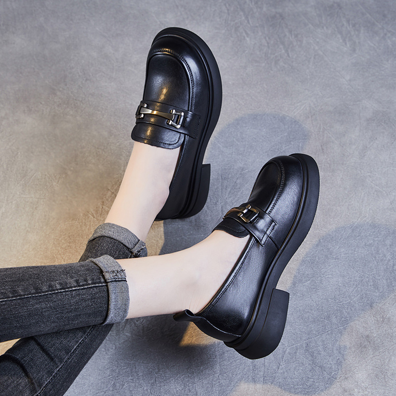 Metal - Clasp Casual and Versatile Women's Loafers