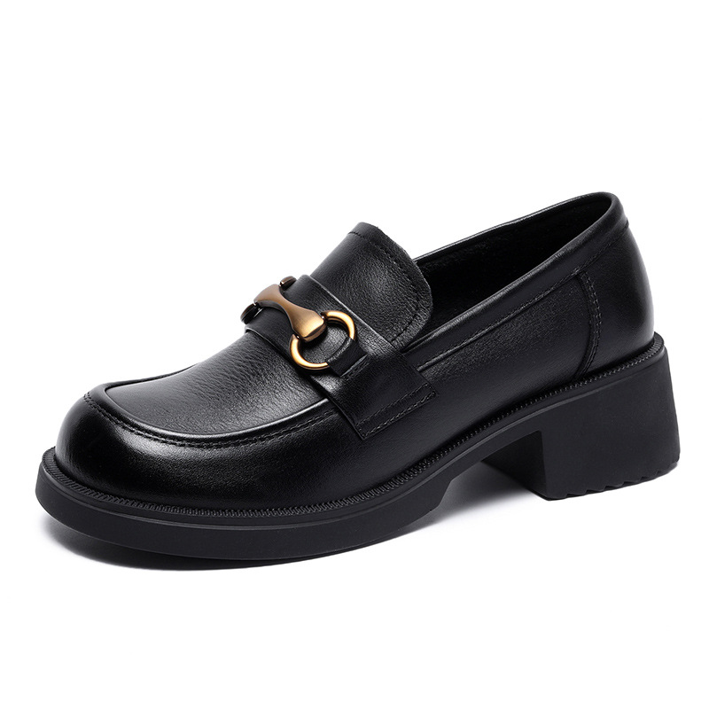 New French Retro Genuine Leather Versatile Loafers