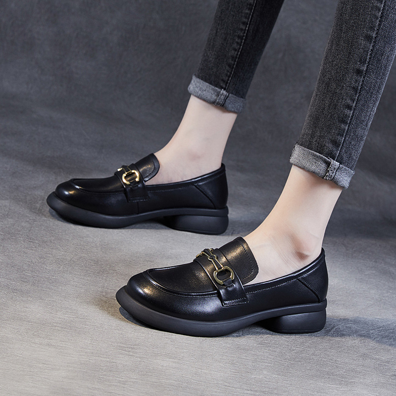 New Soft - Soled Genuine Leather Women's Loafers