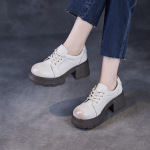 Spring New Single - Shoe Retro Beige Women's Loafers