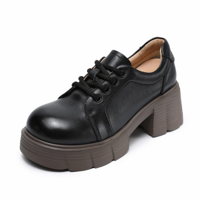 Spring New Single - Shoe Retro Beige Women's Loafers 02