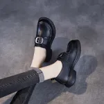 Thick - Cut Single - Shoe Women's British - Style Loafers