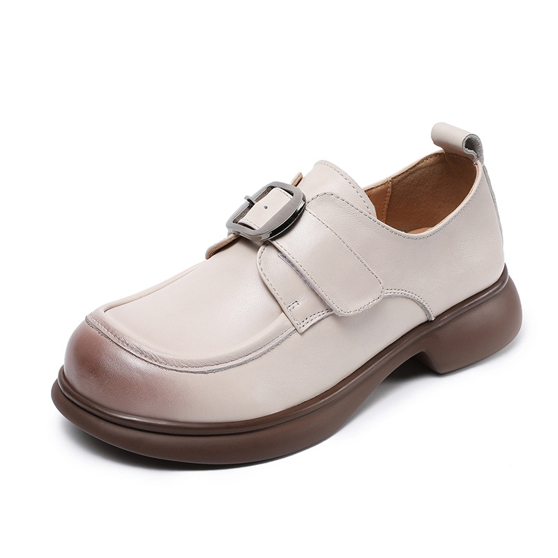 Thick - Cut Single - Shoe Women's British - Style Loafers