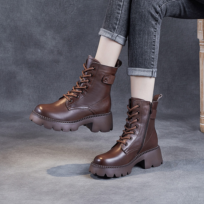 Autumn and Winter Fleece Soft - Soled Dr. Martens Boots
