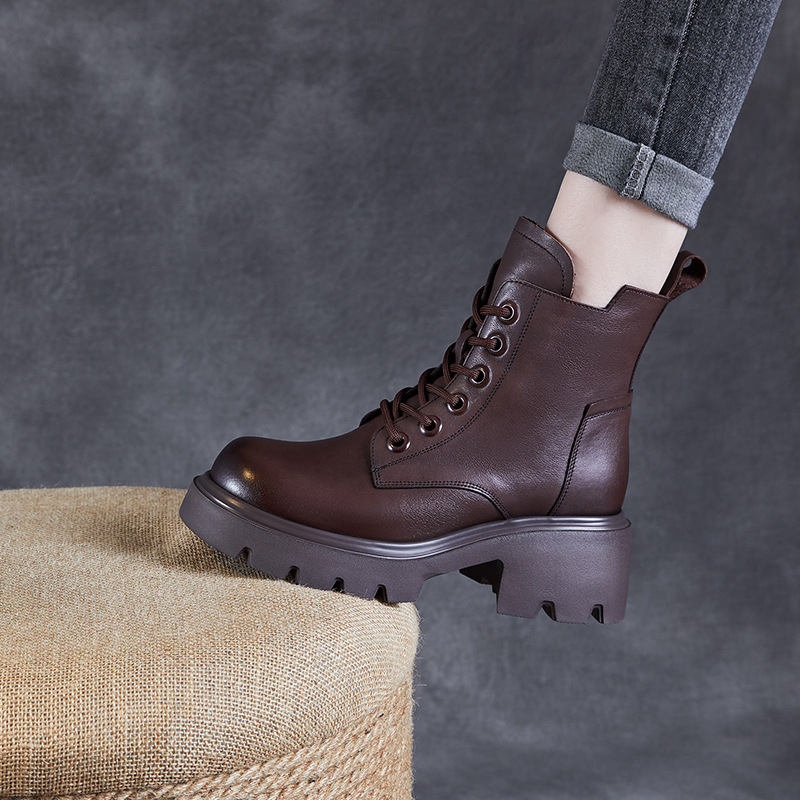 Genuine Leather Thick - Soled Mid - Calf Dr. Martens Boots