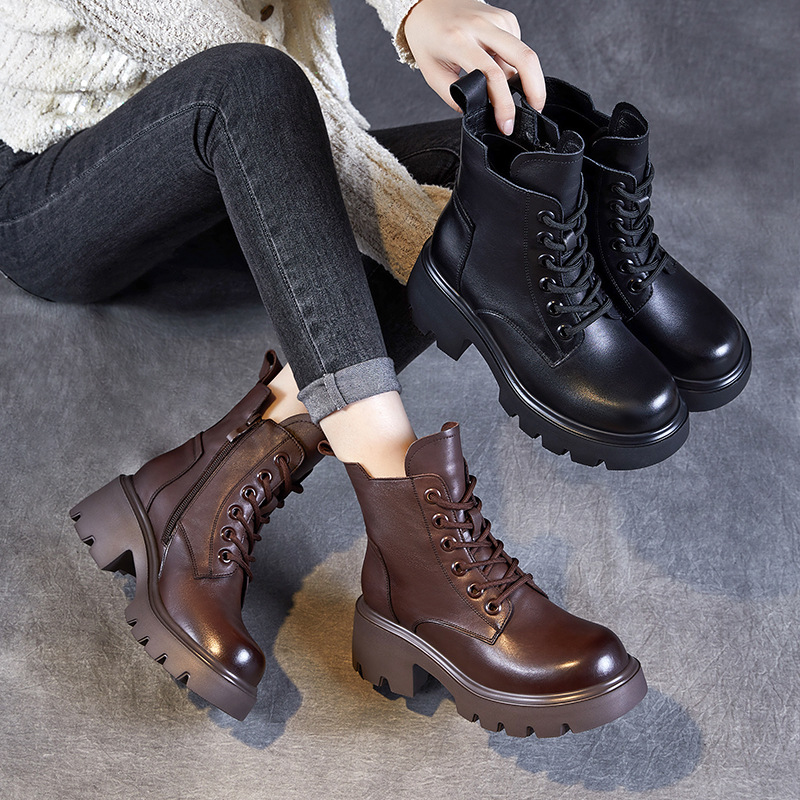 Genuine Leather Thick - Soled Mid - Calf Dr. Martens Boots