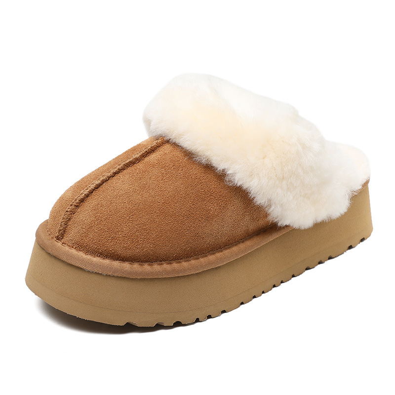 Cowhide - Capped Wool - Lined Thick - Sole Snow Boots