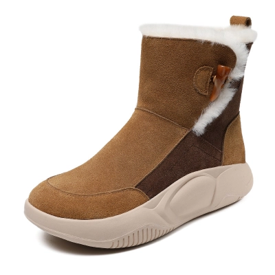 Cowhorn - Buckled Wool - Lined Warm Thick - Sole Anti - slip Snow Boots 01