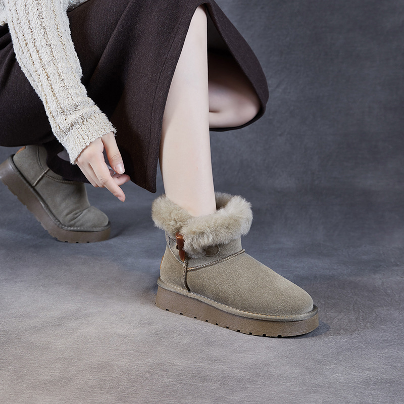 New Thick - Sole Cotton - Lined Warm Short - Cuff Snow Boots