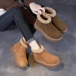 New Winter Style Sheepskin - Lined Satin - Finish Cowhide Snow Boots