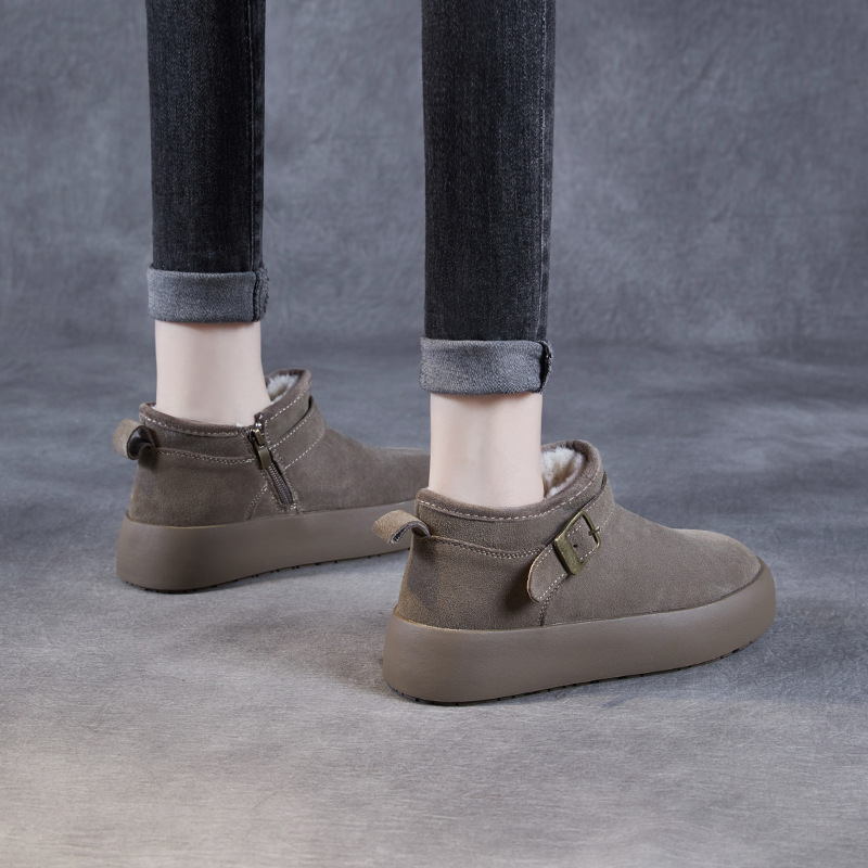 New Winter Style Versatile Fleece - Lined Low - Top Snow Boots