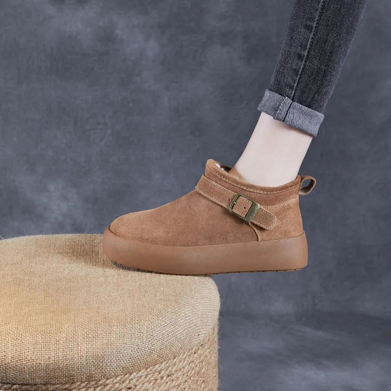 New Winter Style Versatile Fleece - Lined Low - Top Snow Boots