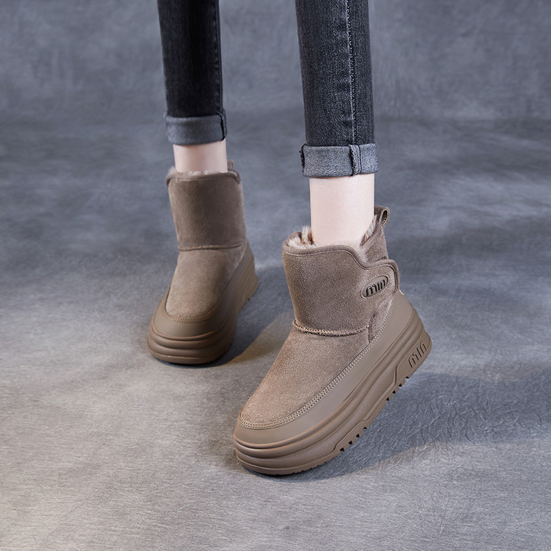 New Women's Fleece - Lined and Thickened Warm Slimming Snow Boots