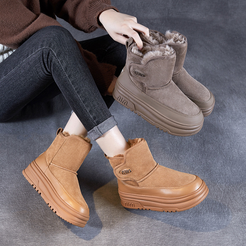 New Women's Fleece - Lined and Thickened Warm Slimming Snow Boots