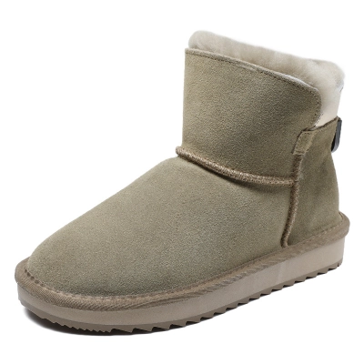 Pure Wool Thickened Suede - Finish Cowhide Snow Boots 01