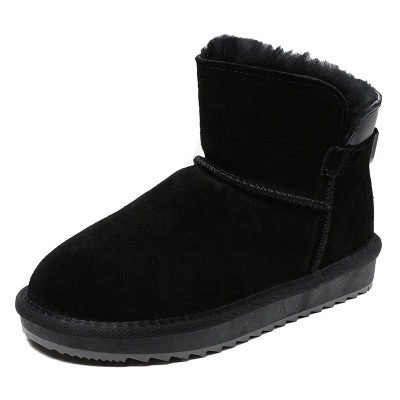 Pure Wool Thickened Suede - Finish Cowhide Snow Boots 02