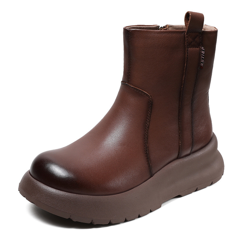 Thick - Sole Wool Mid - Calf Snow Boots