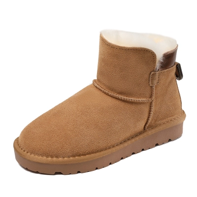Thickened Suede - Finish Cowhide Warm Snow Boots 01