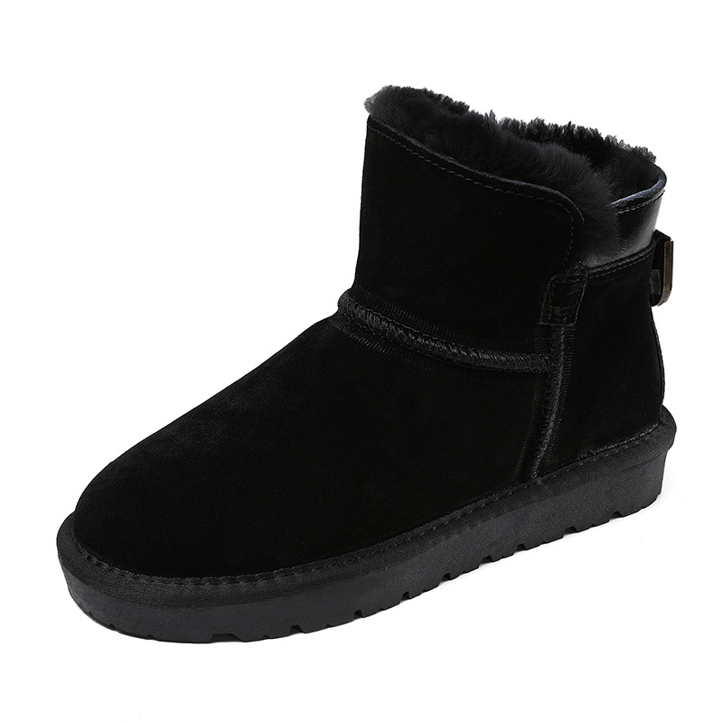 Thickened Suede - Finish Cowhide Warm Snow Boots