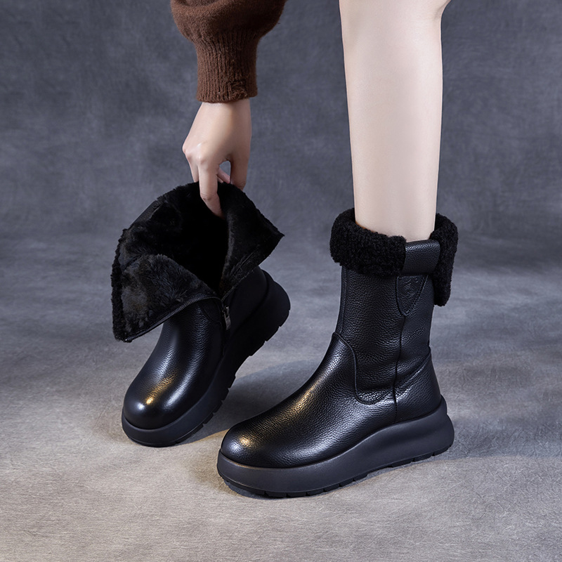 Winter Fleece - Lined Warm Mid - Calf Snow Boots