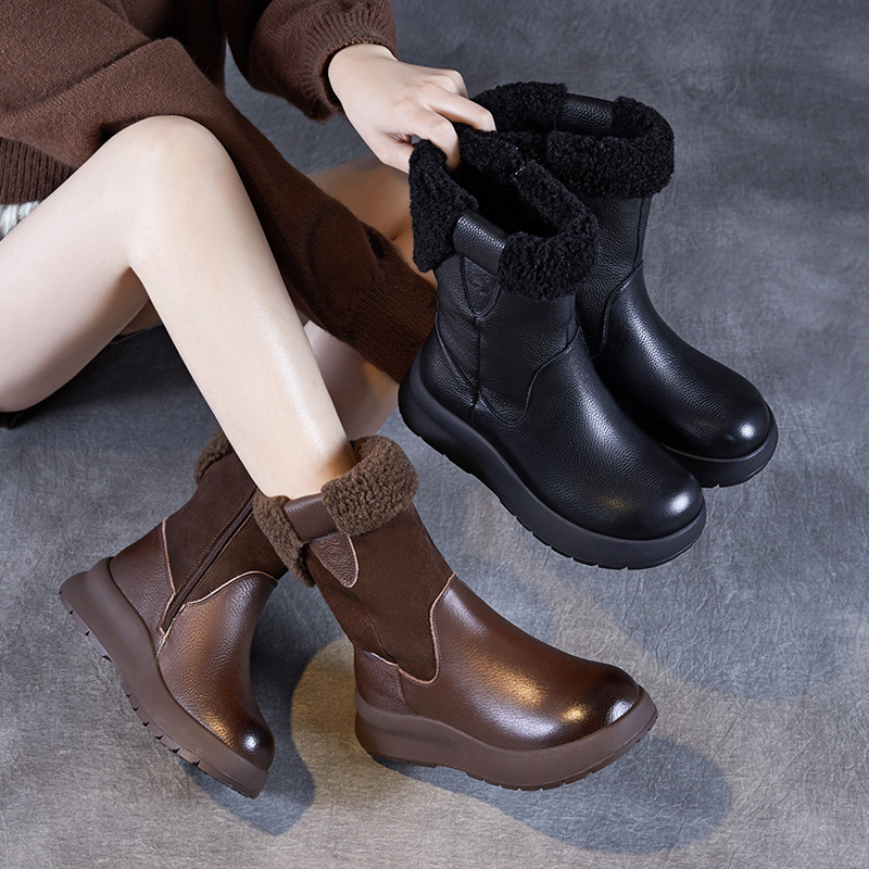 Winter Fleece - Lined Warm Mid - Calf Snow Boots