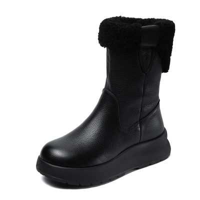 Winter Fleece - Lined Warm Mid - Calf Snow Boots 02