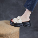 Summer New Sheepskin Thick - Sole Sandals