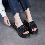 Summer New Sheepskin Thick - Sole Sandals