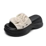 Summer New Sheepskin Thick - Sole Sandals
