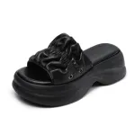 Summer New Sheepskin Thick - Sole Sandals