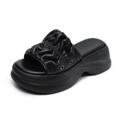 Summer New Sheepskin Thick - Sole Sandals 02