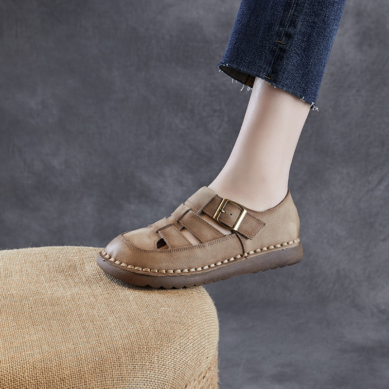 Women's Platform Mesh Cut - out Peep - toe Roman Sandals