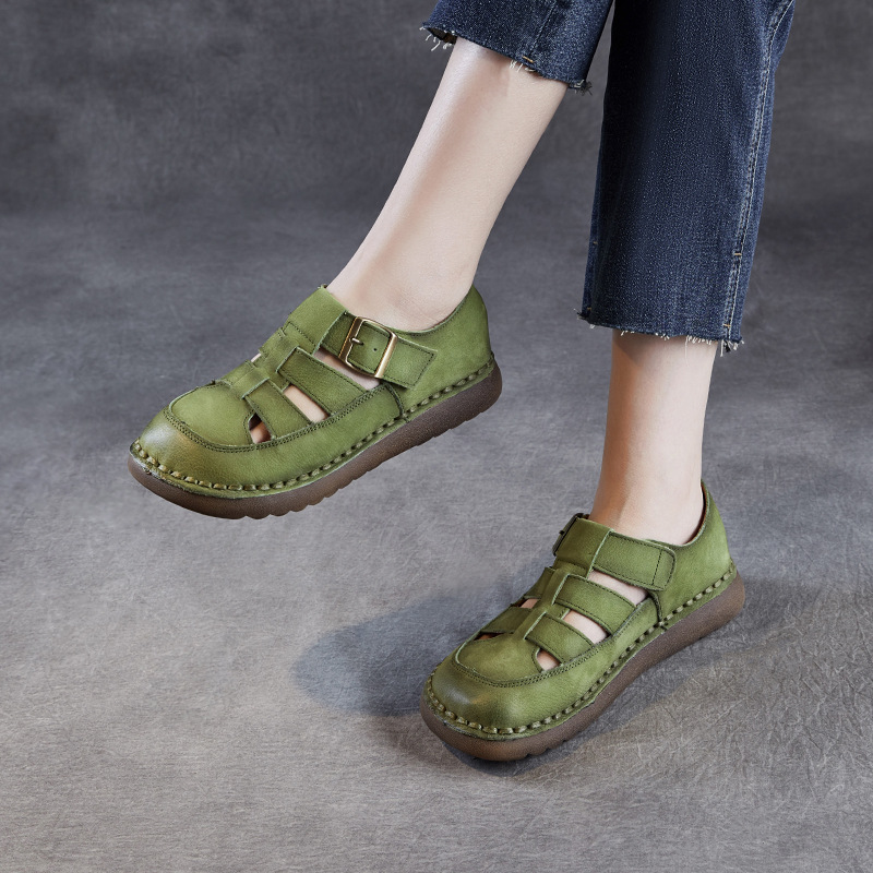 Women's Platform Mesh Cut - out Peep - toe Roman Sandals