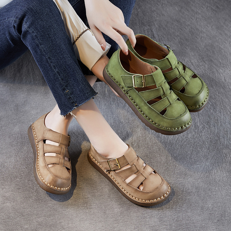 Women's Platform Mesh Cut - out Peep - toe Roman Sandals