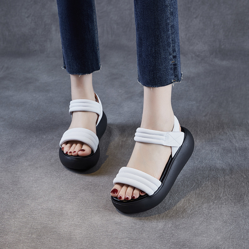 Best - selling One - strap Toe - exposed Chunky Platform Wedge Sandals