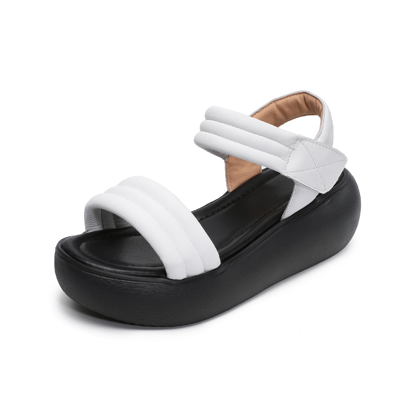 Best - selling One - strap Toe - exposed Chunky Platform Wedge Sandals