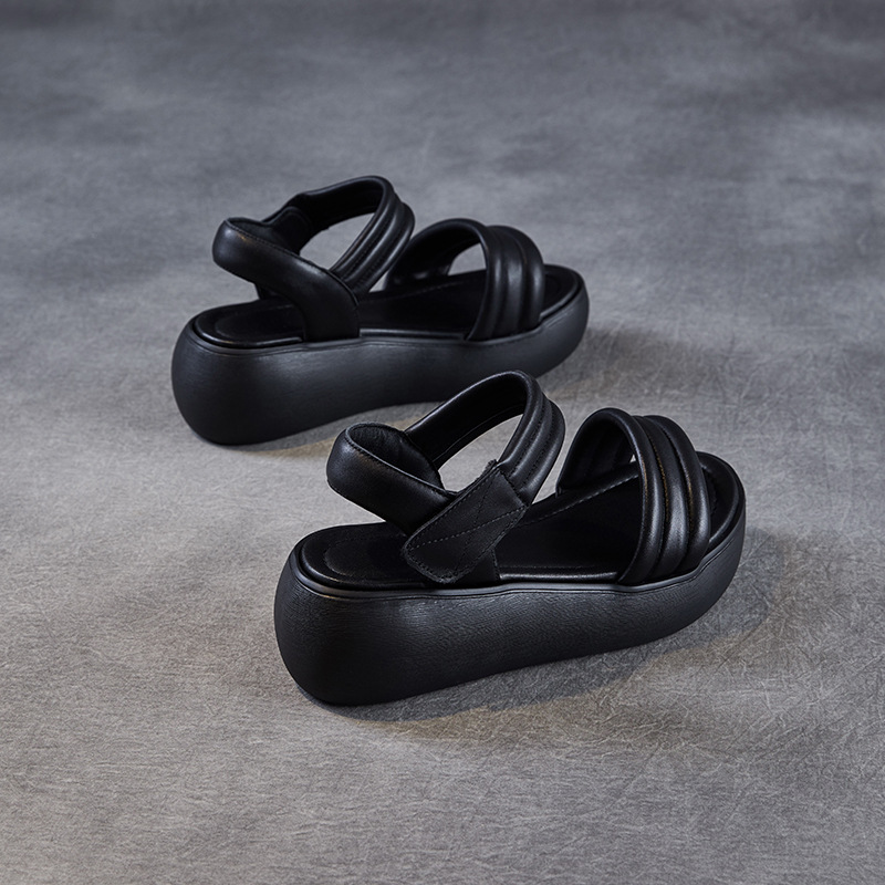 Best - selling One - strap Toe - exposed Chunky Platform Wedge Sandals