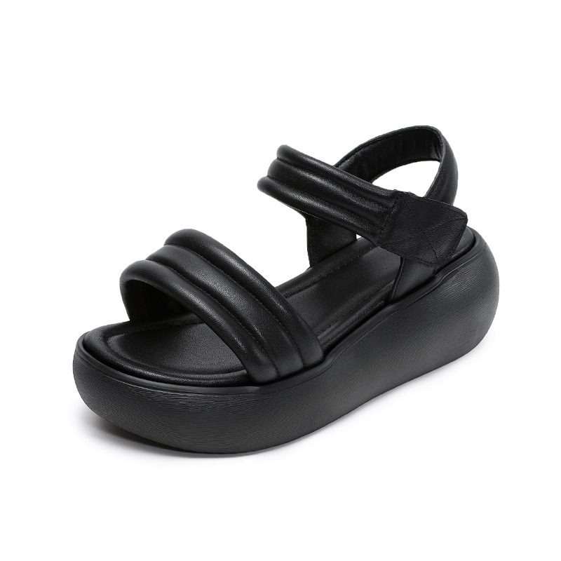 Best - selling One - strap Toe - exposed Chunky Platform Wedge Sandals