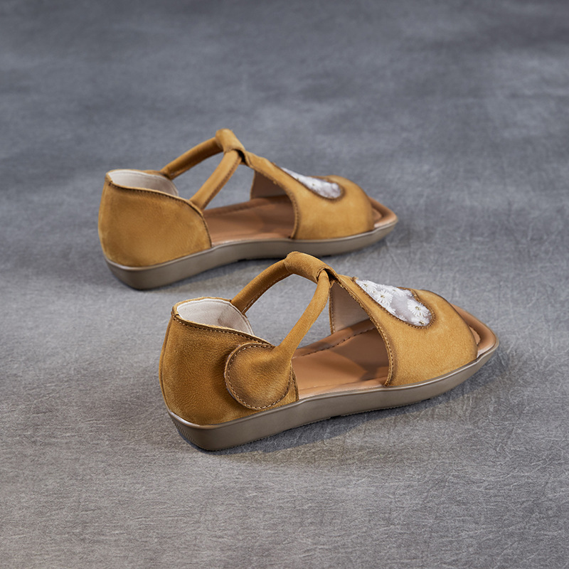 Cowhide Fish - mouth Open - toe Roman Sandals