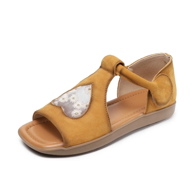 Cowhide Fish - mouth Open - toe Roman Sandals 02