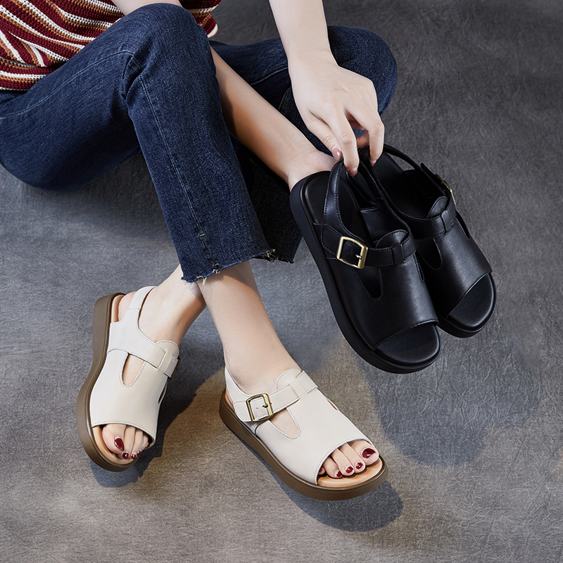 Fish - toe T - strap Roman Sandals