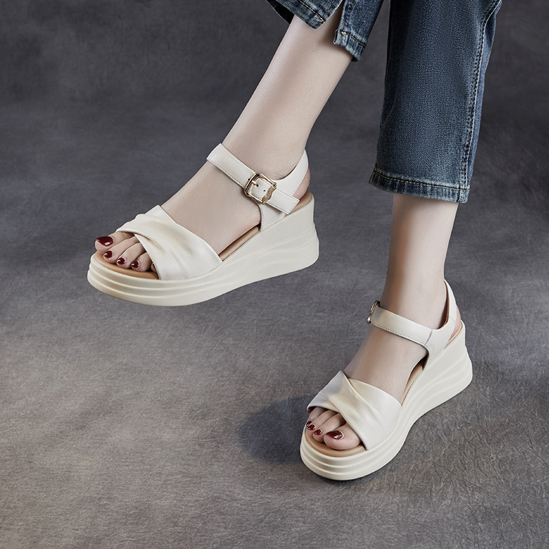 New Platform Wedge Heel One - strap Sandals