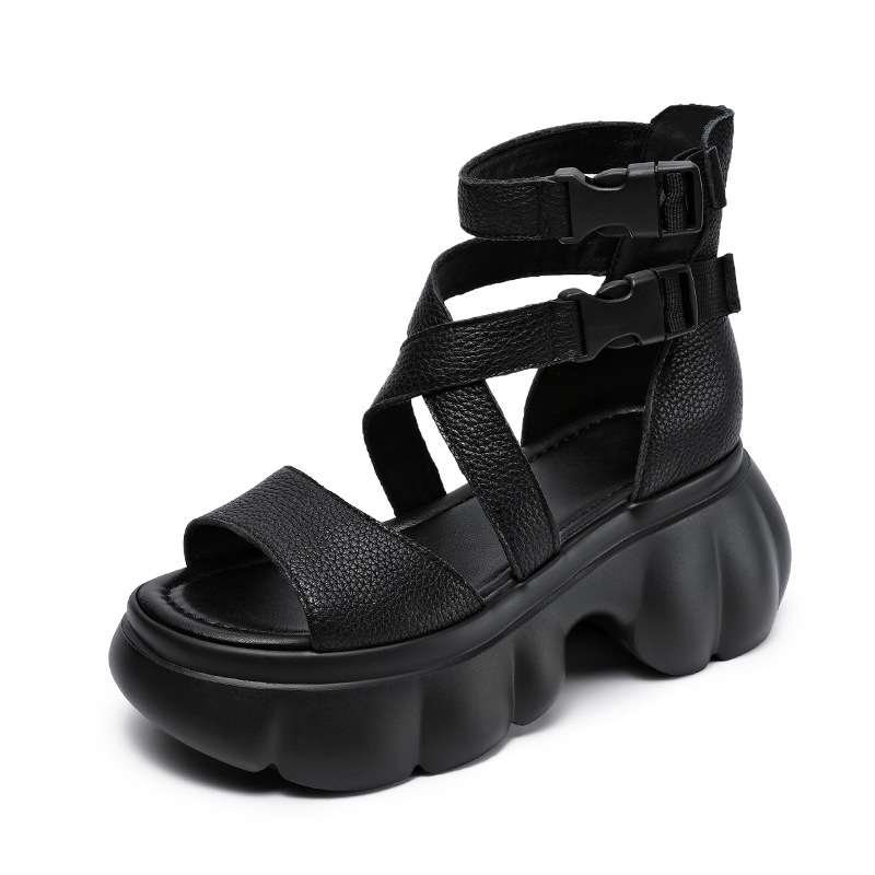 Niche Fish - mouth Roman High - top Sandals