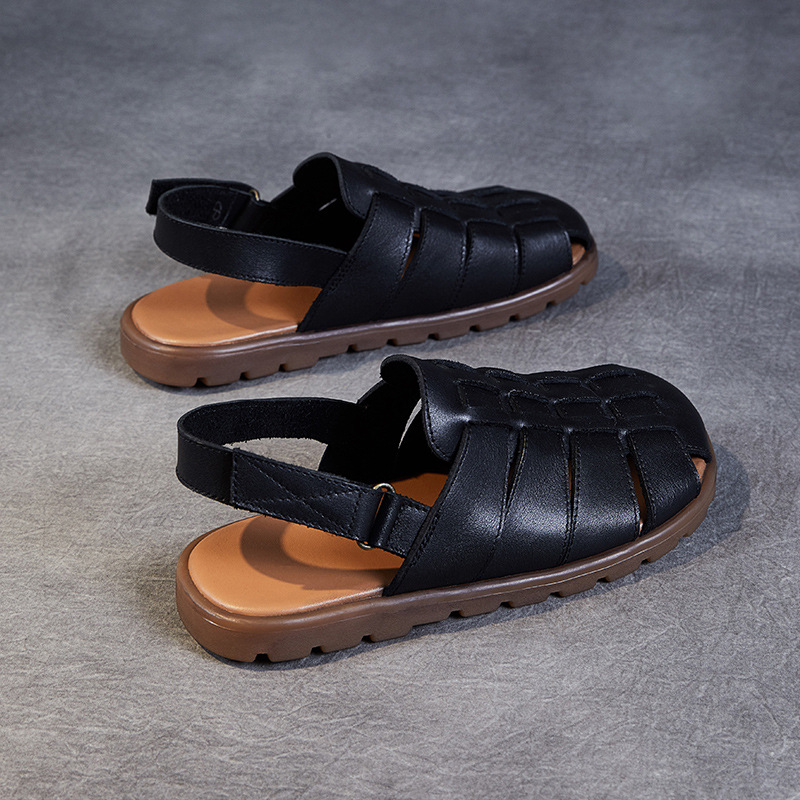 Retro Hand - woven Toe - cap Women's Soft - sole Sandals