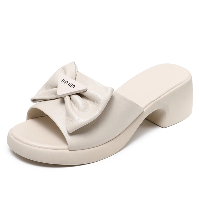 Women's Chunky - heeled Platform Flip - flops with Thick Heels 02