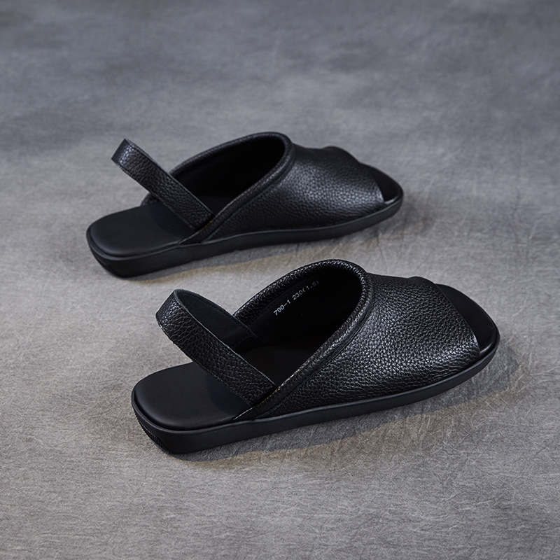 Women's Hand - made Cowhide Flat Sandals