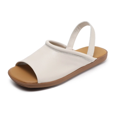 Women's Hand - made Cowhide Flat Sandals 01