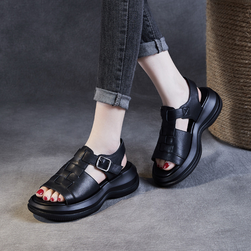 Women's Outdoor Open - toe Genuine Leather Sandals